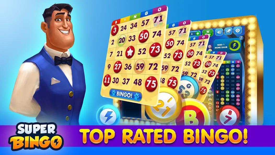 Super Bingo HD - Bingo Games (упер Бинго )  [МОД Mega Pack] Screenshot 1