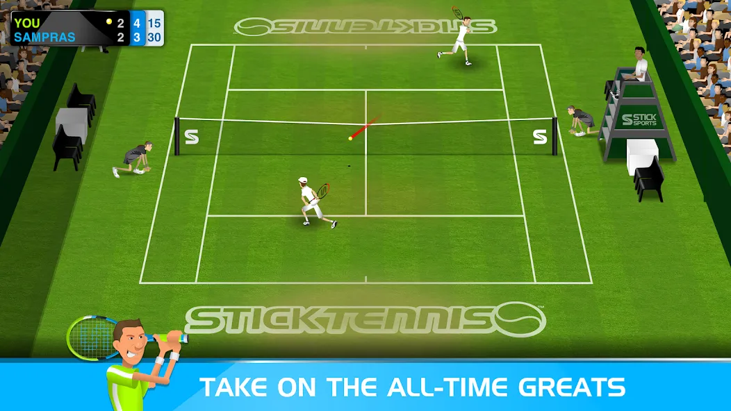 Stick Tennis (Стик Теннис)  [МОД Menu] Screenshot 2