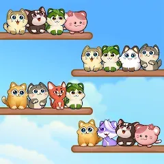 Взлом Cat Sort Puzzle: Cute Pet Game  [МОД Меню] - полная версия apk на Андроид