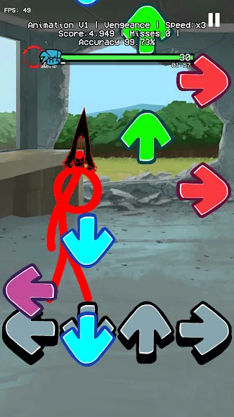 Beat Fight Stickman Full Week (Анимация 1 Полный Мод)  [МОД Много монет] Screenshot 2