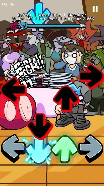 GF Buffet Night Burstin Mod (ФНФ Буфет Найт Берстин Мод)  [МОД Unlocked] Screenshot 1