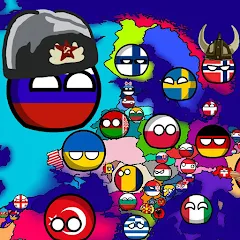 Скачать взломанную Countryballs: World War Simula (Кантриболс)  [МОД Бесконечные монеты] - стабильная версия apk на Андроид