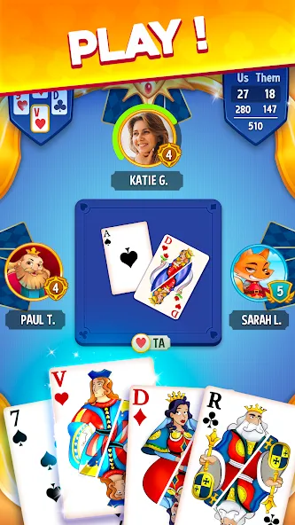 Belote & Coinche: le Défi  [МОД Все открыто] Screenshot 1