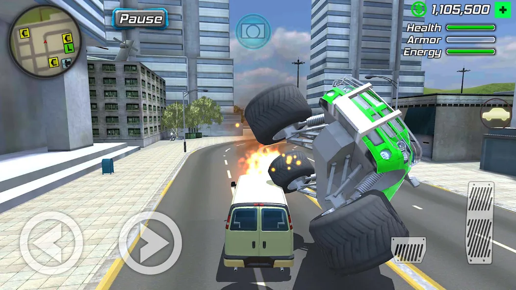 Rope Frog Ninja Hero Car Vegas (Роуп Фрог Ниндзя Герой Кар Вегас)  [МОД Бесконечные монеты] Screenshot 3