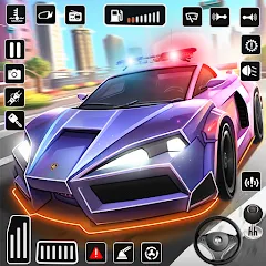 Скачать взломанную Police Car Kids Driving Game (Кидс Полис Геймс)  [МОД Mega Pack] - полная версия apk на Андроид