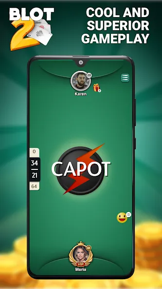 Blot 2 - Classic Belote (Блот 2)  [МОД Бесконечные монеты] Screenshot 4