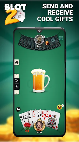 Blot 2 - Classic Belote (Блот 2)  [МОД Бесконечные монеты] Screenshot 5