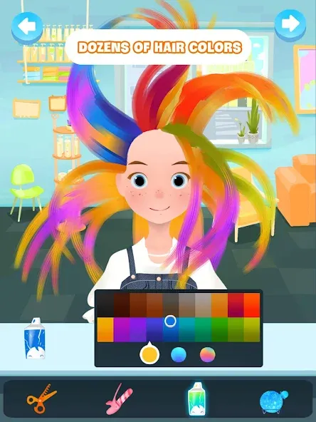 Hair salon games : Hairdresser  [МОД Бесконечные монеты] Screenshot 5