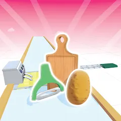 Скачать взломанную Potato Rush (Потейто Раш)  [МОД Unlimited Money] - полная версия apk на Андроид