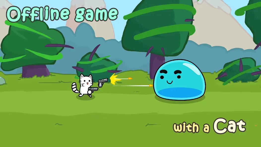 Stickman Cat Gun offline games  [МОД Меню] Screenshot 2