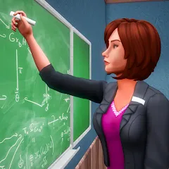 Скачать взломанную High School Teacher Simulator  [МОД Unlocked] - стабильная версия apk на Андроид
