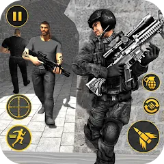 Скачать взлом Anti Terrorist Shooting Game  [МОД Mega Pack] - последняя версия apk на Андроид