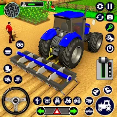 Взлом Real Tractor Driving Simulator (Реальный симулятор вождения трактора)  [МОД Все открыто] - стабильная версия apk на Андроид