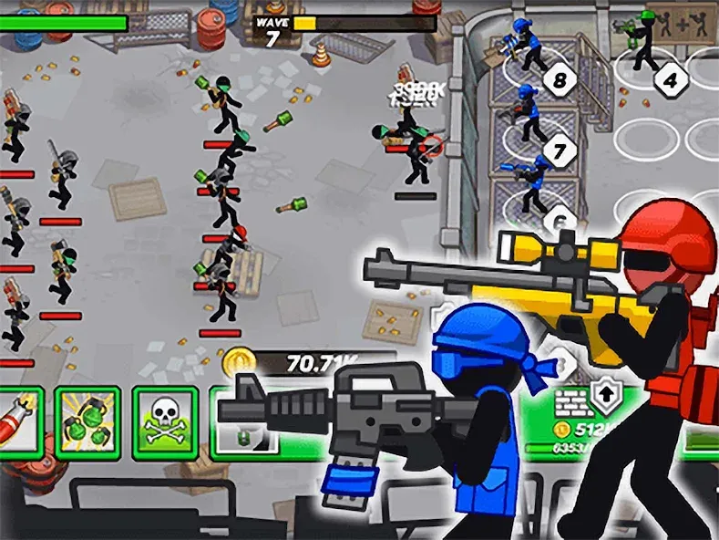 Stickman Defenders: Stick War  [МОД Unlimited Money] Screenshot 1