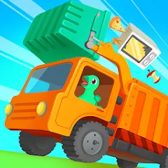 Скачать взломанную Dinosaur GarbageTruck:for kids  [МОД Menu] - полная версия apk на Андроид