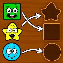 Взломанная Shapes & Colors Games for Kids  [МОД Mega Pack] - стабильная версия apk на Андроид
