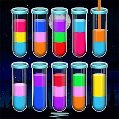Скачать взлом Water Sort Color Sorting games (Вотер Сорт Колор Сортинг гейм)  [МОД Много денег] - полная версия apk на Андроид