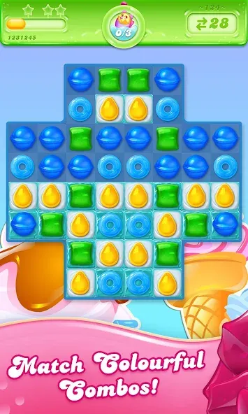 Candy Crush Jelly Saga (Кенди Краш Джелли Сага)  [МОД Все открыто] Screenshot 2