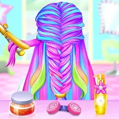 Взлом Braided Hair Salon Girls Games  [МОД Unlimited Money] - последняя версия apk на Андроид