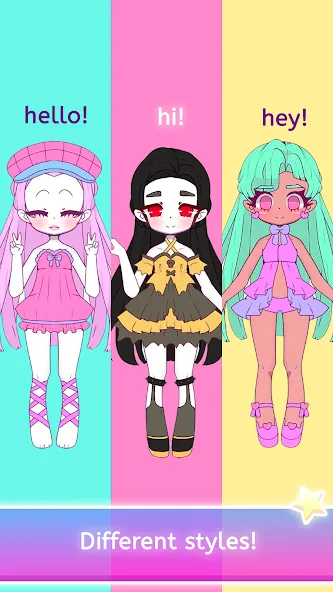 Mimistar dress up chibi doll (Министар)  [МОД Menu] Screenshot 2