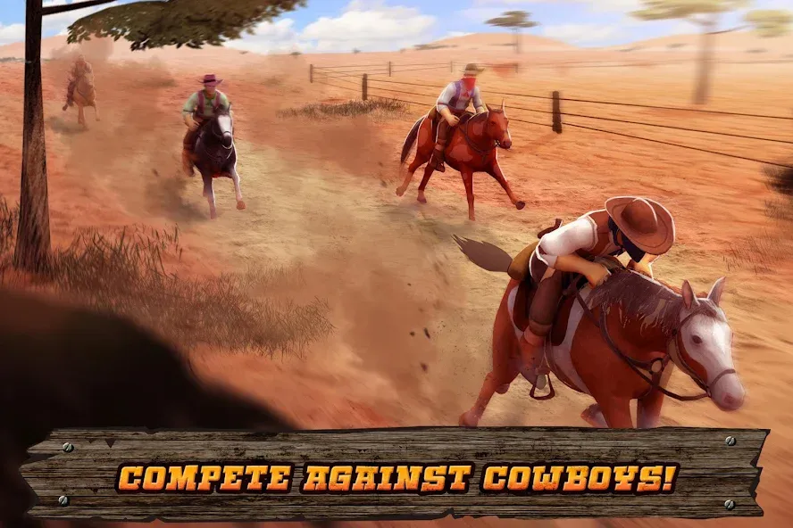 Cowboys Horse Racing Derby  [МОД Много денег] Screenshot 3