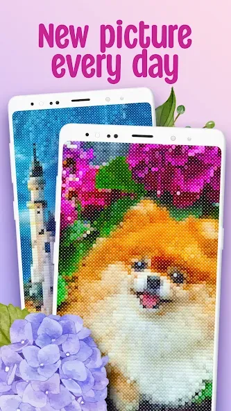 Cross-Stitch: Coloring Book (Кросс)  [МОД Все открыто] Screenshot 3