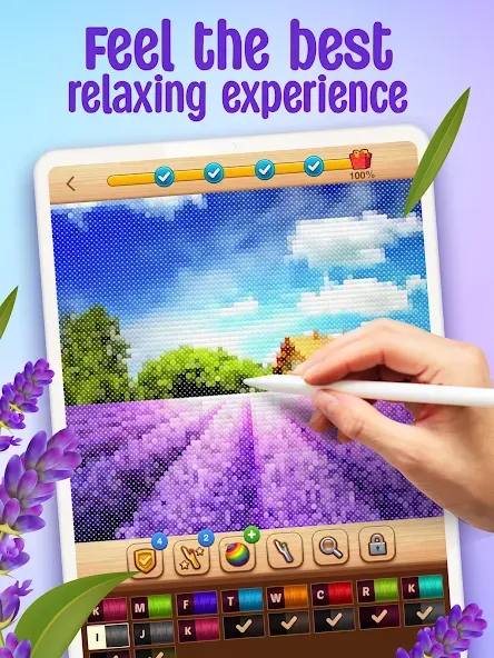 Cross-Stitch: Coloring Book (Кросс)  [МОД Все открыто] Screenshot 5