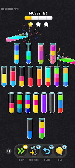 Color Water Sort Puzzle Games (Цветные игры сортировки воды)  [МОД Много денег] Screenshot 3