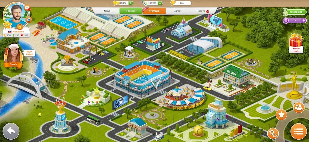 Tennis Mania Mobile (Теннис Мания Мобайл)  [МОД Unlimited Money] Screenshot 3