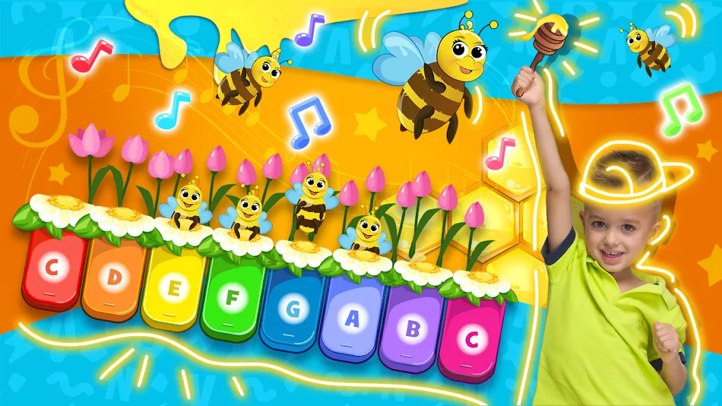 Vlad and Niki: Kids Piano  [МОД Много монет] Screenshot 1