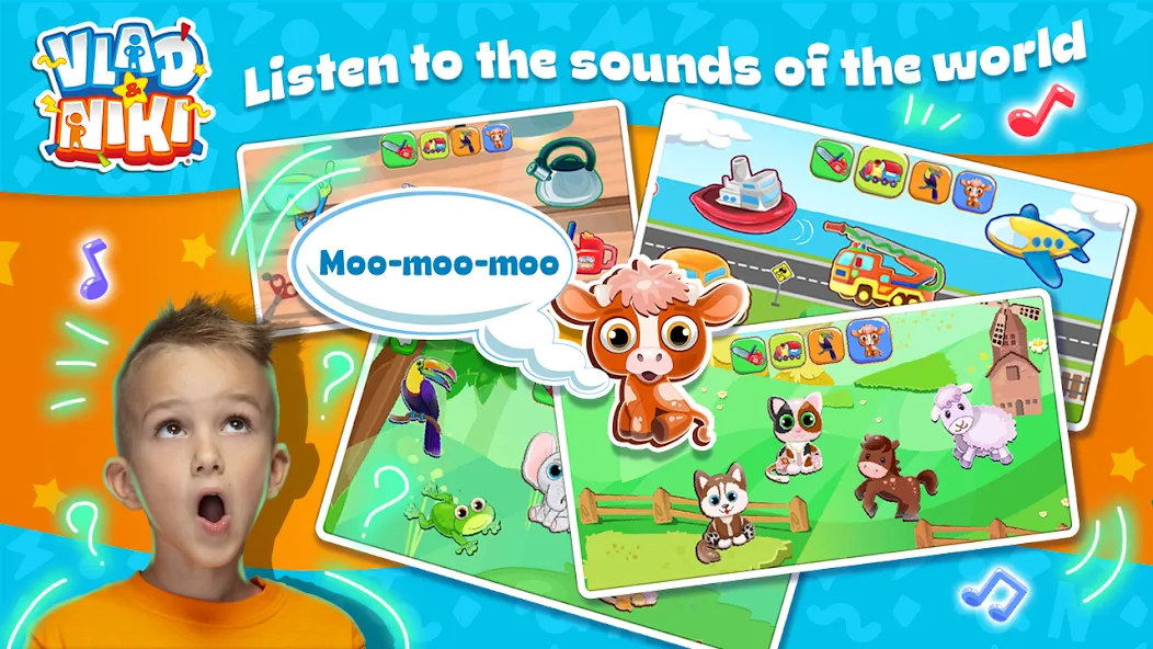 Vlad and Niki: Kids Piano  [МОД Много монет] Screenshot 3