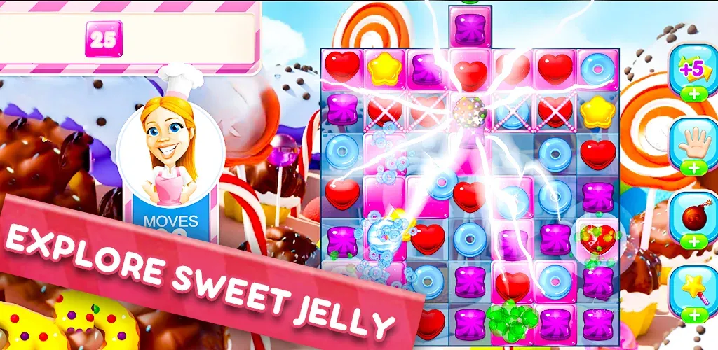 Jelly Kingdom Crush - Match 3  [МОД Все открыто] Screenshot 3
