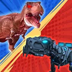 Взломанная Dinosaur Monster Fight Battle (Бамбам Монстр Против 100 Дверей)  [МОД Много монет] - полная версия apk на Андроид