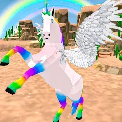 Взломанная Flying Unicorn Pegasus Games  [МОД Unlocked] - стабильная версия apk на Андроид