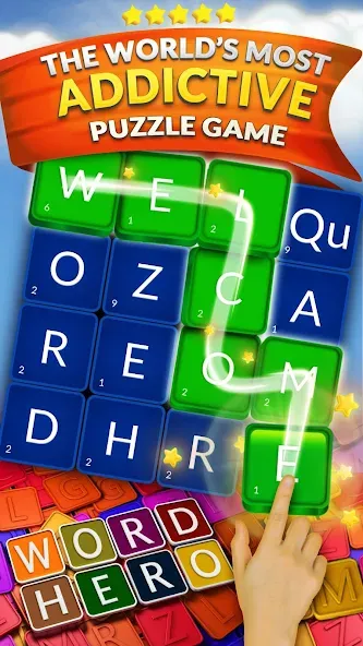 WordHero : word finding game (ВордХиро)  [МОД Бесконечные деньги] Screenshot 1