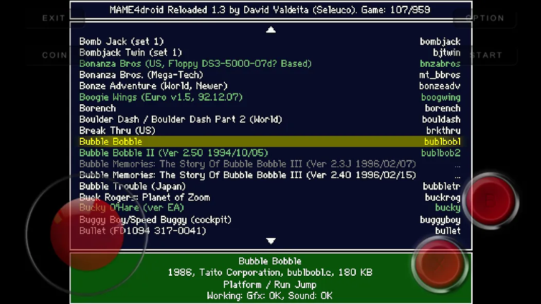 MAME4droid  (0.139u1) (МАМЕ4дроид)  [МОД Бесконечные монеты] Screenshot 1