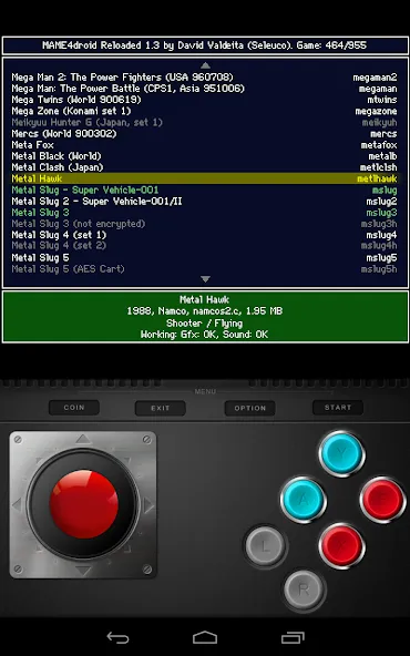 MAME4droid  (0.139u1) (МАМЕ4дроид)  [МОД Бесконечные монеты] Screenshot 2