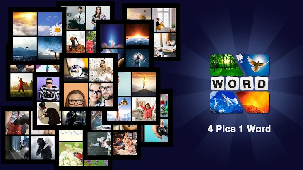 Puzzle: 4 pics 1 word offline  [МОД Mega Pack] Screenshot 2