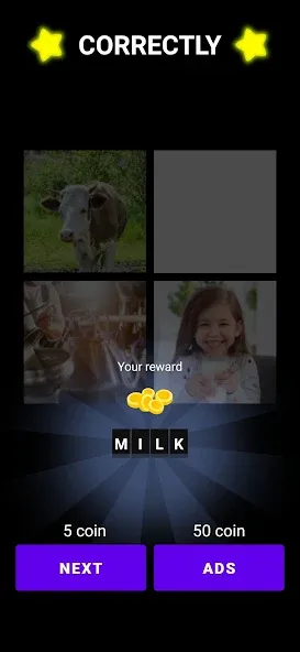 Puzzle: 4 pics 1 word offline  [МОД Mega Pack] Screenshot 4