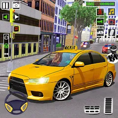 Скачать взломанную City Taxi Games-Taxi Car Games (Сити Такси Игры)  [МОД Бесконечные деньги] - полная версия apk на Андроид