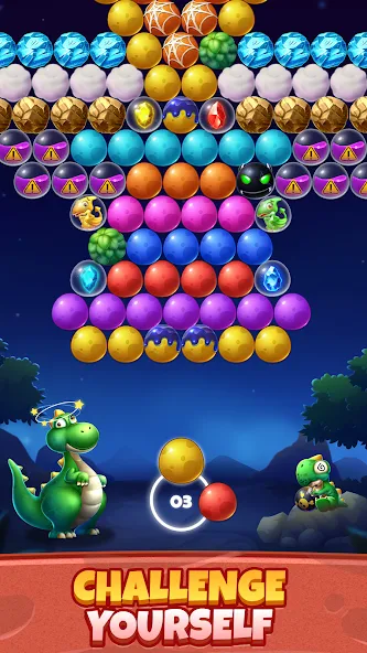 Bubble Shooter Primitive Eggs (Бабл Шутер Примитивные Яйца)  [МОД Бесконечные деньги] Screenshot 5