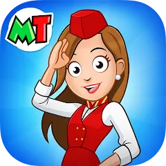 Взломанная My Town Airport games for kids (Май Таун)  [МОД Menu] - полная версия apk на Андроид