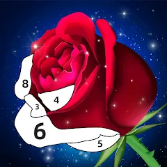 Скачать взломанную Rose Coloring Book Color Games  [МОД Mega Pack] - стабильная версия apk на Андроид