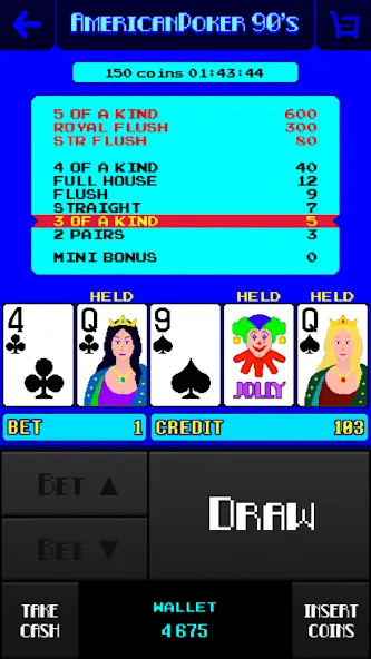 American Poker 90's Casino  [МОД Бесконечные монеты] Screenshot 2